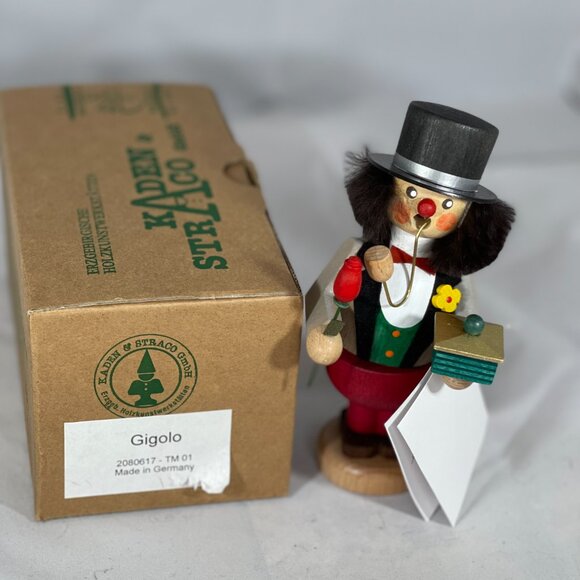Kaden & Straco VINTAGE GmbH NIB German Wood GIGOLO Incense Smoker, 6" Tall - Picture 6 of 6